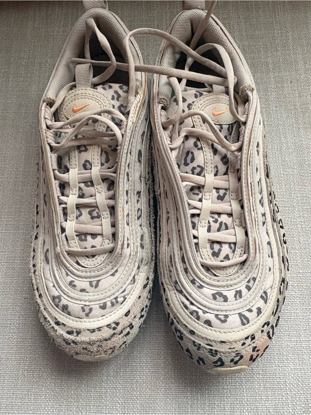 Nike Women’s Leopard Print Beige and Black Sneakers